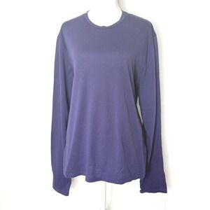 Janji Runterra Long Sleeve Running Shirt Purple Supima Large Tee Top L Gorpcore